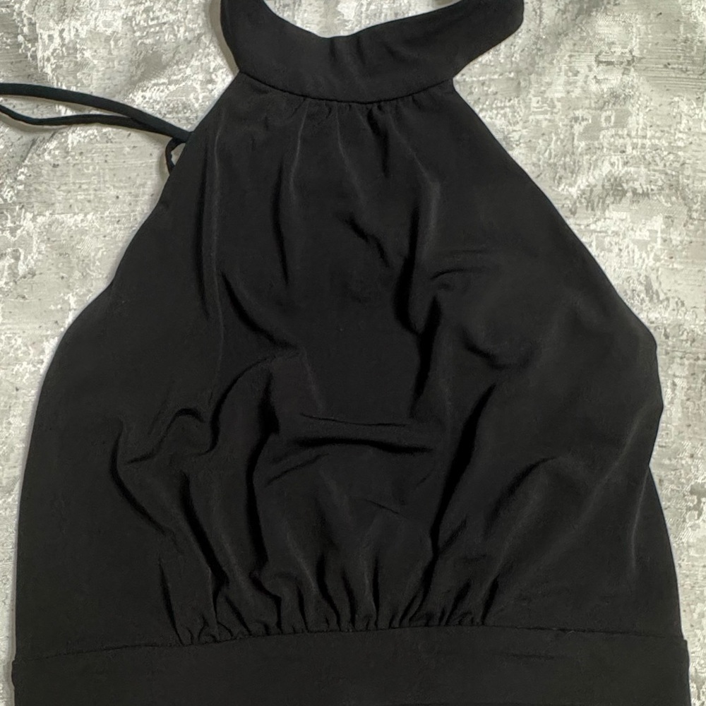 Express Elegant Black Halter Top